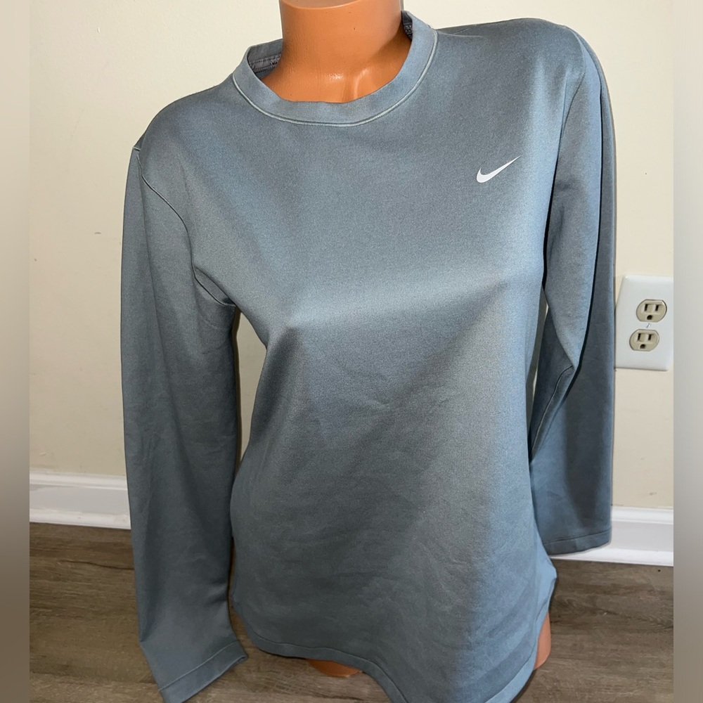 Nike Pro Therma Fleece Grey Crew Neck Womens XL Training Sweatshirt